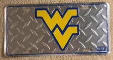 University of West Virginia Booster License Plate UWV Mountaineers Morgantown