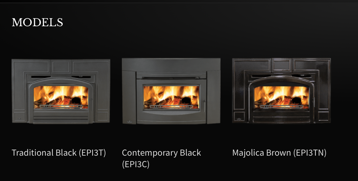 Napoleon Oakdale Wood Burning Fireplace Insert, Majolica Brown, EPI3TN