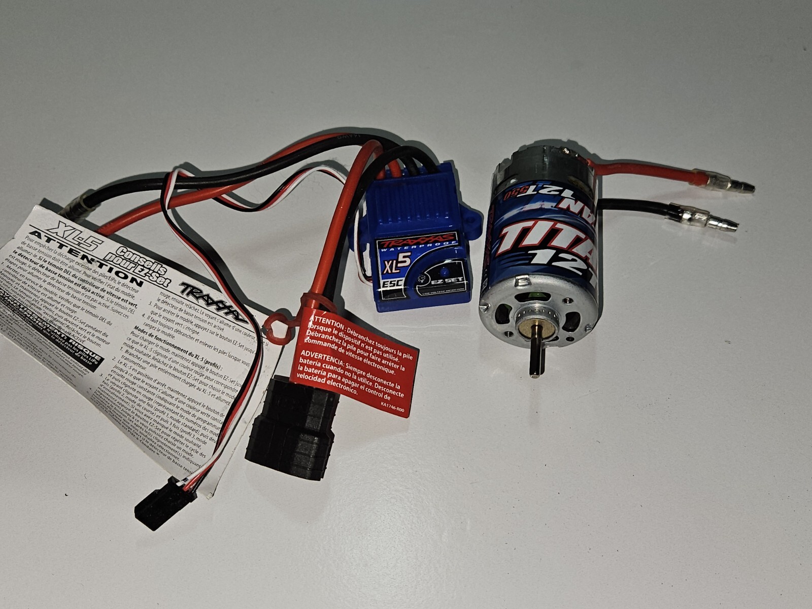 TRAXXAS XL5 ESC AND 12TURN MOTOR PULLOFF COMBO (NEVER USED)