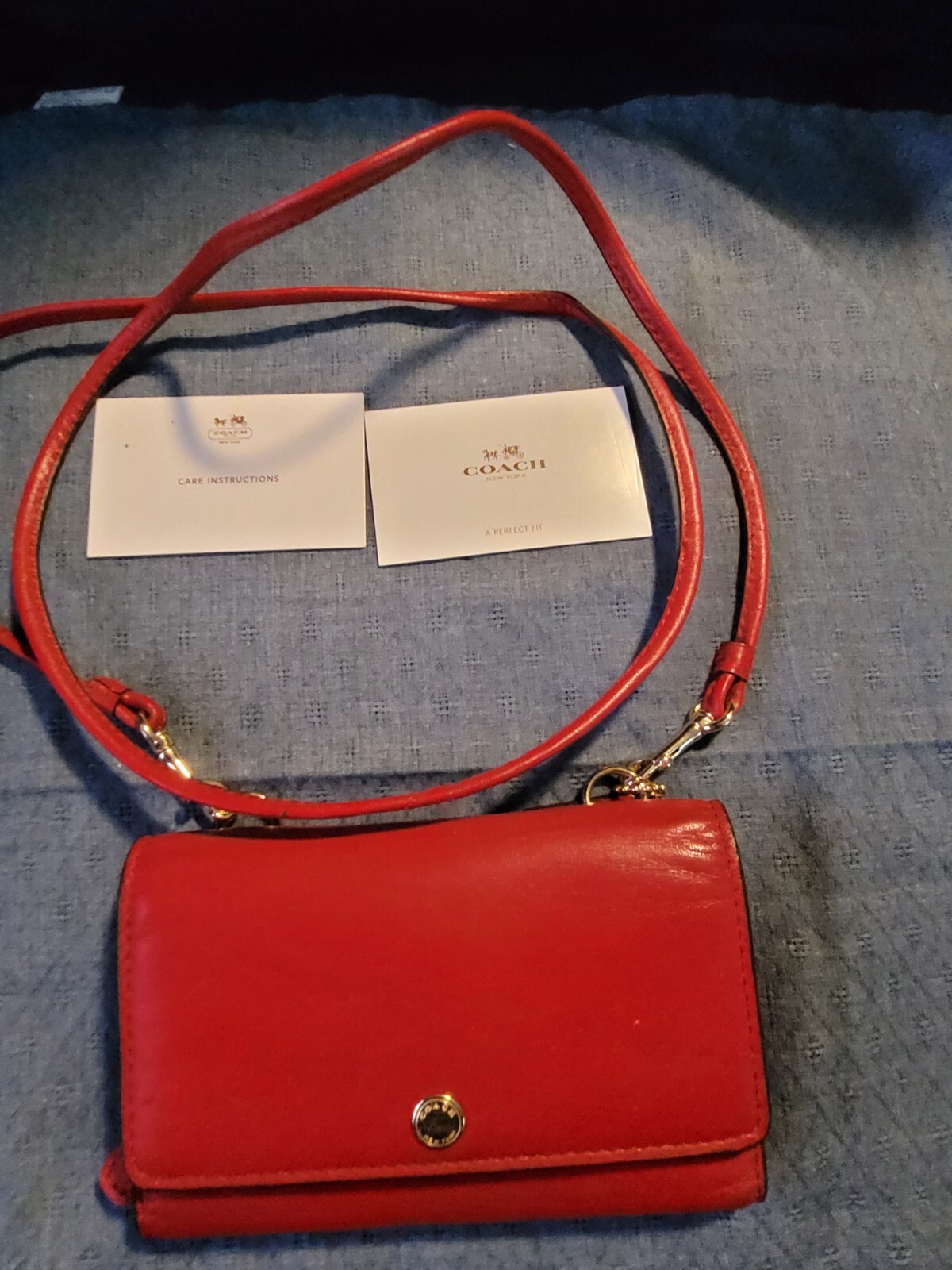 Coach Small Phone Crossbody G1480 63154 Gem