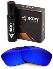 Polarized IKON Replacement Lenses For Oakley SLIVER XL OO9341 Deep Blue Mirror
