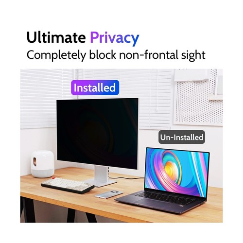 Peslv Computer Privacy Screen 27 Inch for 16:9 Widescreen Monitor, Removable ... - Picture 2 of 6