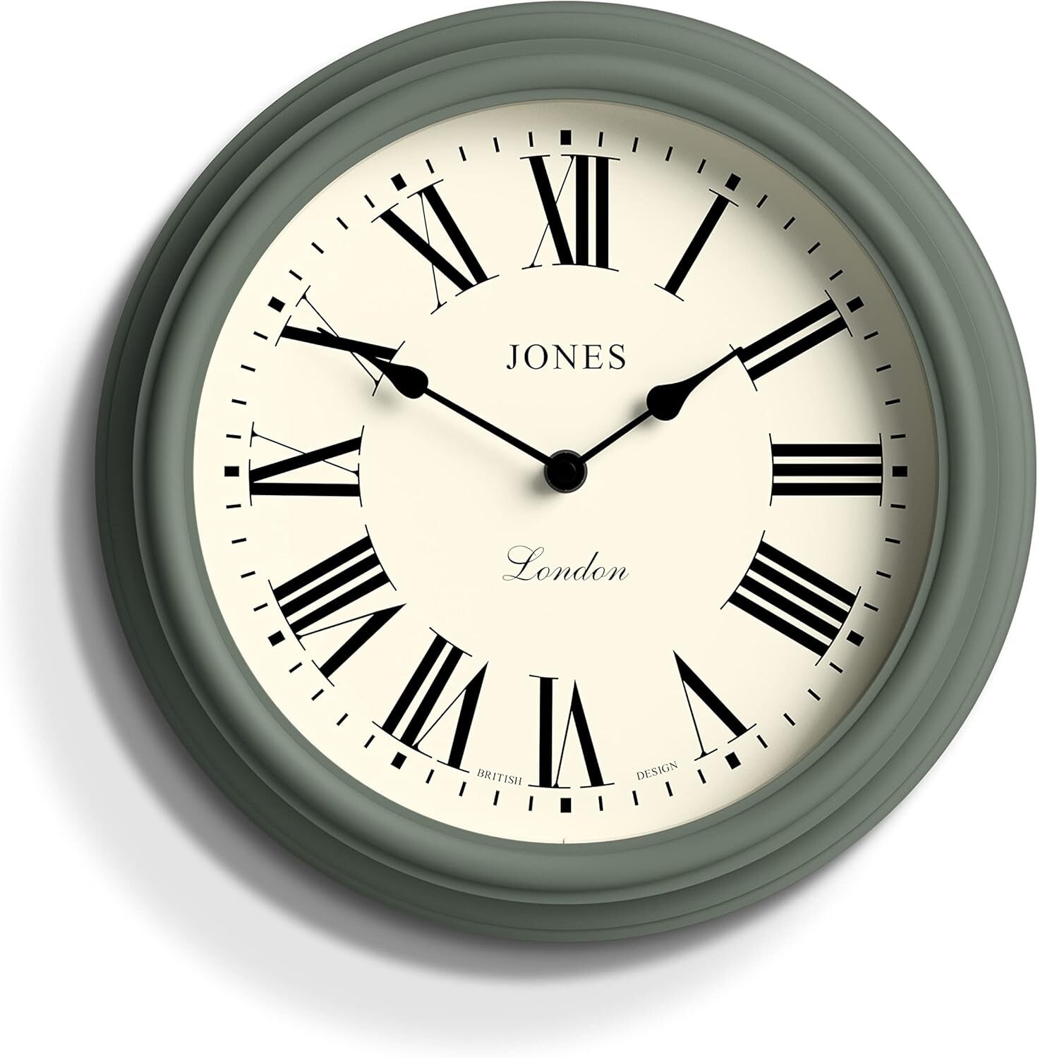 ЧАСЫ JONES Venezianische Wanduhr | Классическая руна | 30 см | Grün | Römische Zi