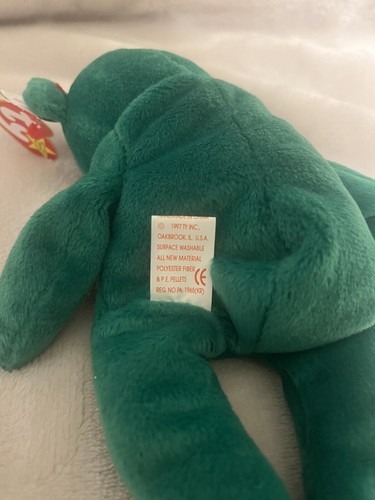 Juguete de peluche retirado Ty Beanie Baby Erin The Bear 1997 - Imagen 5 de 7