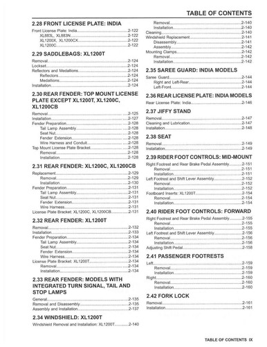 Printed Service Repair Work Shop Manual 2017 Harley Davidson XL883R Roadster - Picture 6 of 15