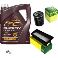 Mann Inspektionspaket 5 L Mannol Energy Ultra JP 5W-20 FüR Hyundai I10 PA 1.2