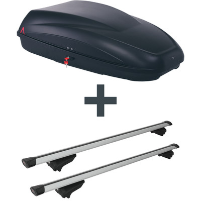 Dachbox G3 Krono + Dachträger G3 Clop airflow für Peugeot Partner  NEU Set