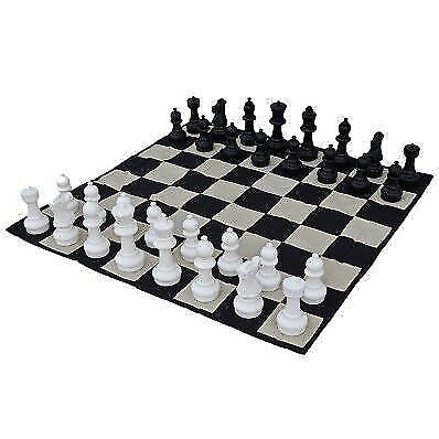 Giant Plastic Chess Set with a 12'' King - Outdoor Chess Set