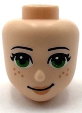 Lego New Light Nougat Friends Minifigure Head Smile Piece