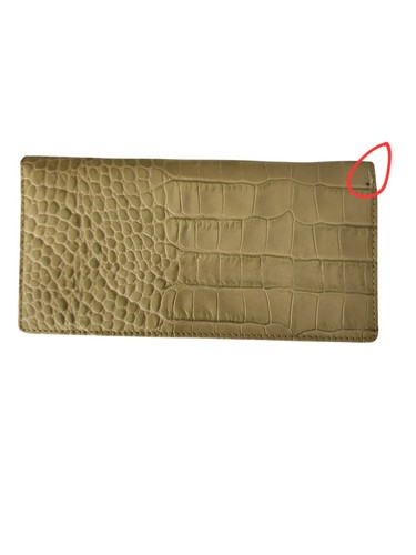 Lauren Ralph Lauren Long Wallet Check Book Credit Card Bifold Green Croc - Picture 2 of 4