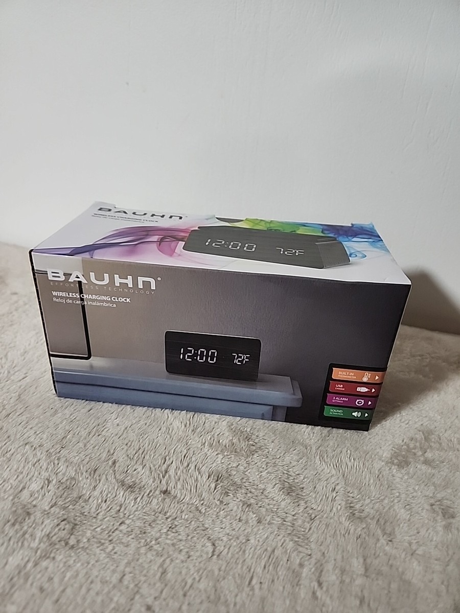 New Bauhn Digital Alarm Clock New In Wireless charging