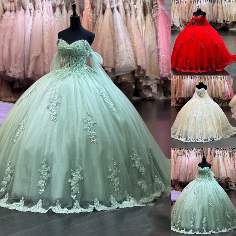 Princess Quinceanera Dresses Off-Shoulder Sweet 15 16 Birthday