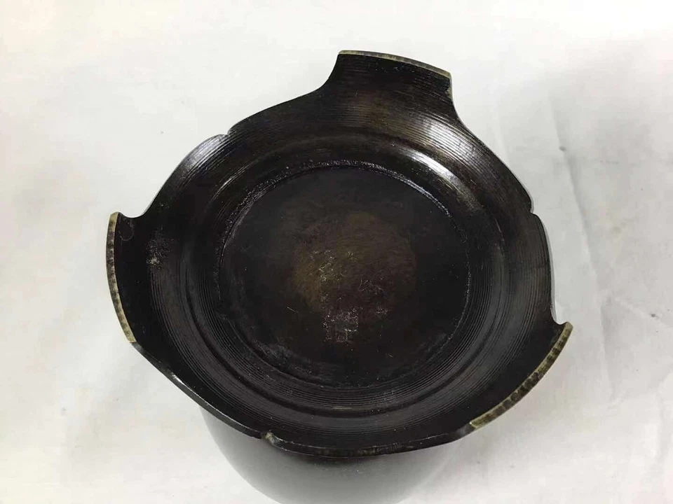 Antiguo negro fino ea. Jarrón japonés de bronce de 1900 para regalo Foto 3 de 3