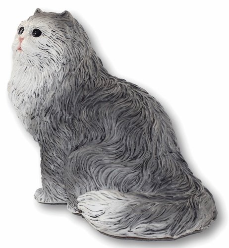 Figura Decorativa Persische Gato de Gris Colección Castagna Resin H 24 CM - Imagen 4 de 6