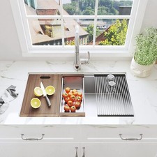 30 Inch Stainless Steel Undermount Workstation Kitchen Sink 18 Gauge