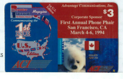 USA ACI - 3 $ Phone Fair San Francisco 3/94 1.000 Ex NEU ** MINT sealed