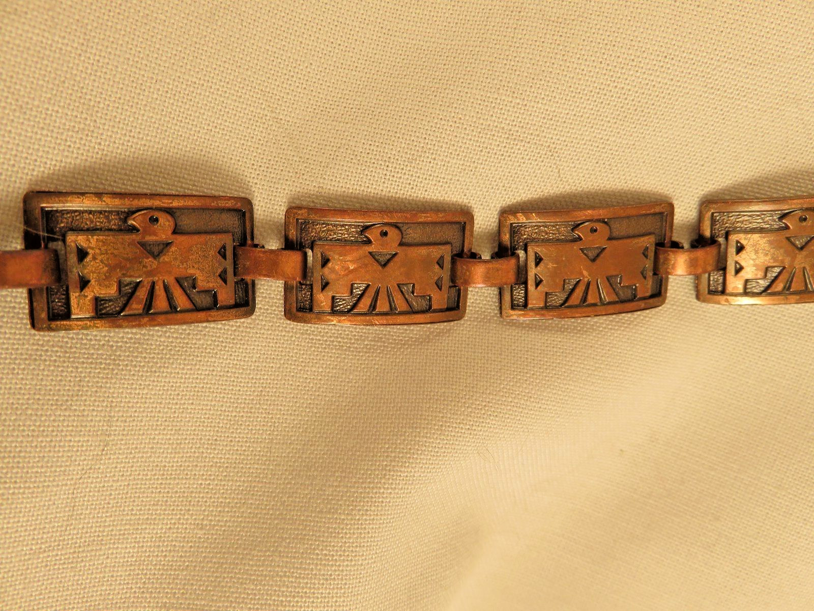 Copper Thunderbird Rectangular Link Bracelet  (62… - image 5