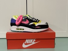 Nike Air Max 1 90s Water Sports Black White Pink Volt Size 10 Zoom 95 97 270 720