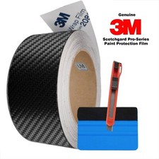 3M Black Gloss Carbon Fiber Vinyl Wrap Film Pro-Series 2080 Kit Size 4"in x 25ft