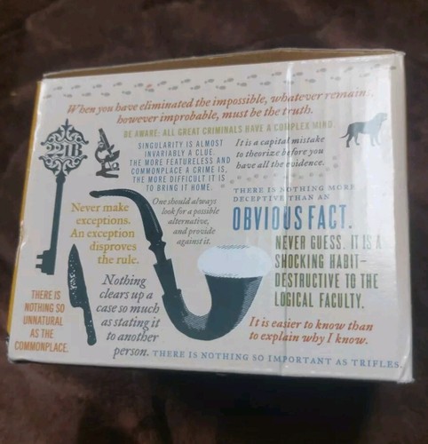 The Unemployed Philosophers Guild Sherlock Holmes Detective Coffee Mug NEW Box - Picture 5 of 13