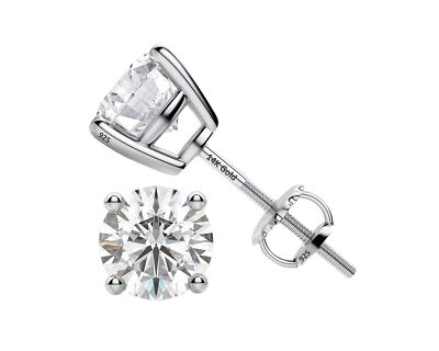 Platinierte Sterling Silber Reibung Ohrringe - 0,30 ct. Lab Grown Diamond