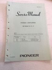 Pioneer SA-500A Amplificatore Stereo MANUALE DI SERVIZIO ORIGINALE