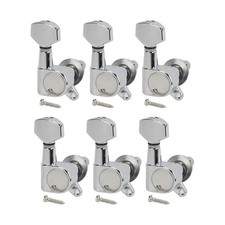 FLEOR 6Pcs Acoustic Electric Guitar 6R Tuning Pegs Keys Machine Heads Chrome