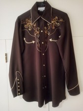 Vintage 70s H Bar C California Ranchwear Embroidered Western Pearl Snap Shirt