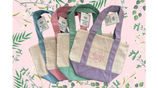 With Sewn-on Zippers - Trader Joe's Mini Tote Bags  Set of 4 