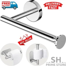 Toilet Paper Holder Wall Mount Tissue Handle Stainless Steel, Bathroom, Kitchen