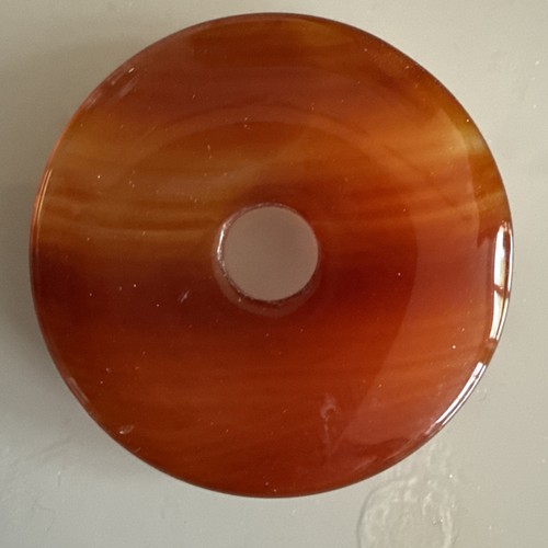 CARNEOL KARNEOL Anhänger Donut 40 mm Edelstein-Anhänger Heilstein Schutzstein