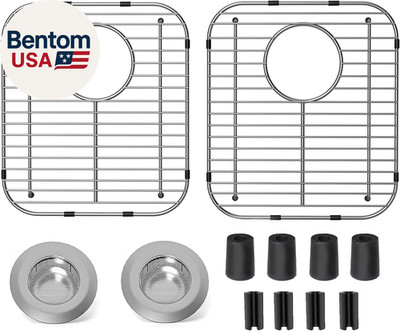 2Pack Stainless Steel Kitchen Sink Grid,13.2'' X 11.6'' X 1.2'' Sink Protectors wit
