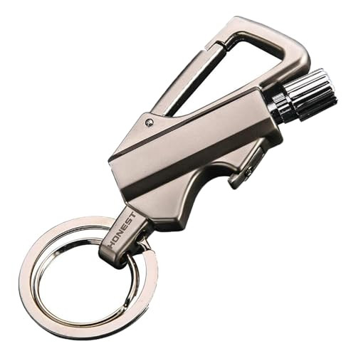 Flint Match, Fire Starter Metal Bottle Opener Key Ring Kerosene Fillable