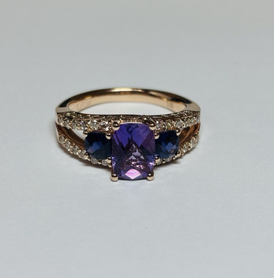 LeVian Le Vian 14 Gold Purple Stone Ring Size 7 - 3.2