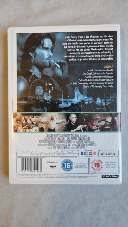 Escape from New York (1981) DVD (2018) Kurt Russell, Restored Edition - Image 2 of 4