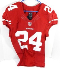 2015 San Francisco 49ers Shaun Draughn #24 Game Issued Red Jersey 40 DP35645