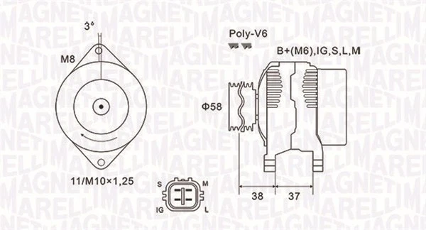 ALTERNATOR 063731889010 FOR TOYOTA 1KR-FE 1.0L 3cyl YARIS - Image 2 of 4