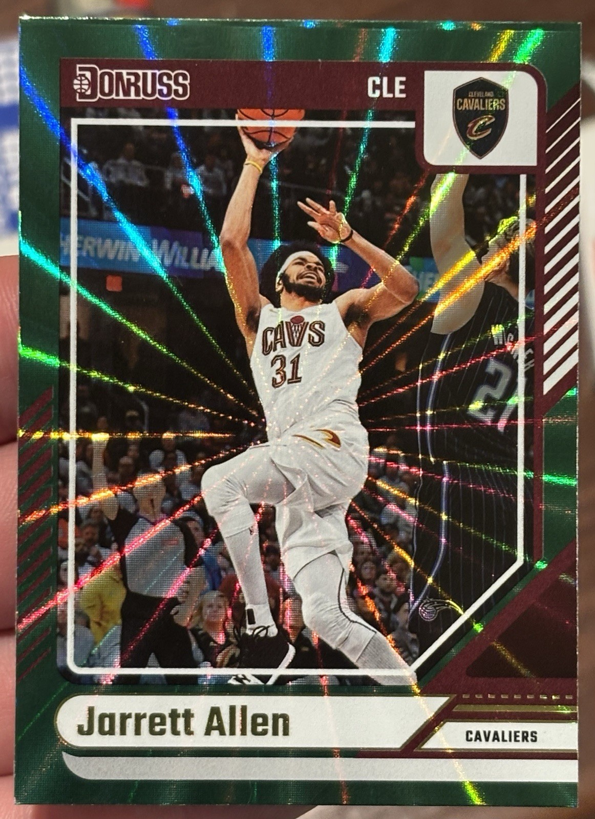 2024-25 Panini Donruss - Jarrett Allen #18 Holo Green Laser Cleveland Cavaliers
