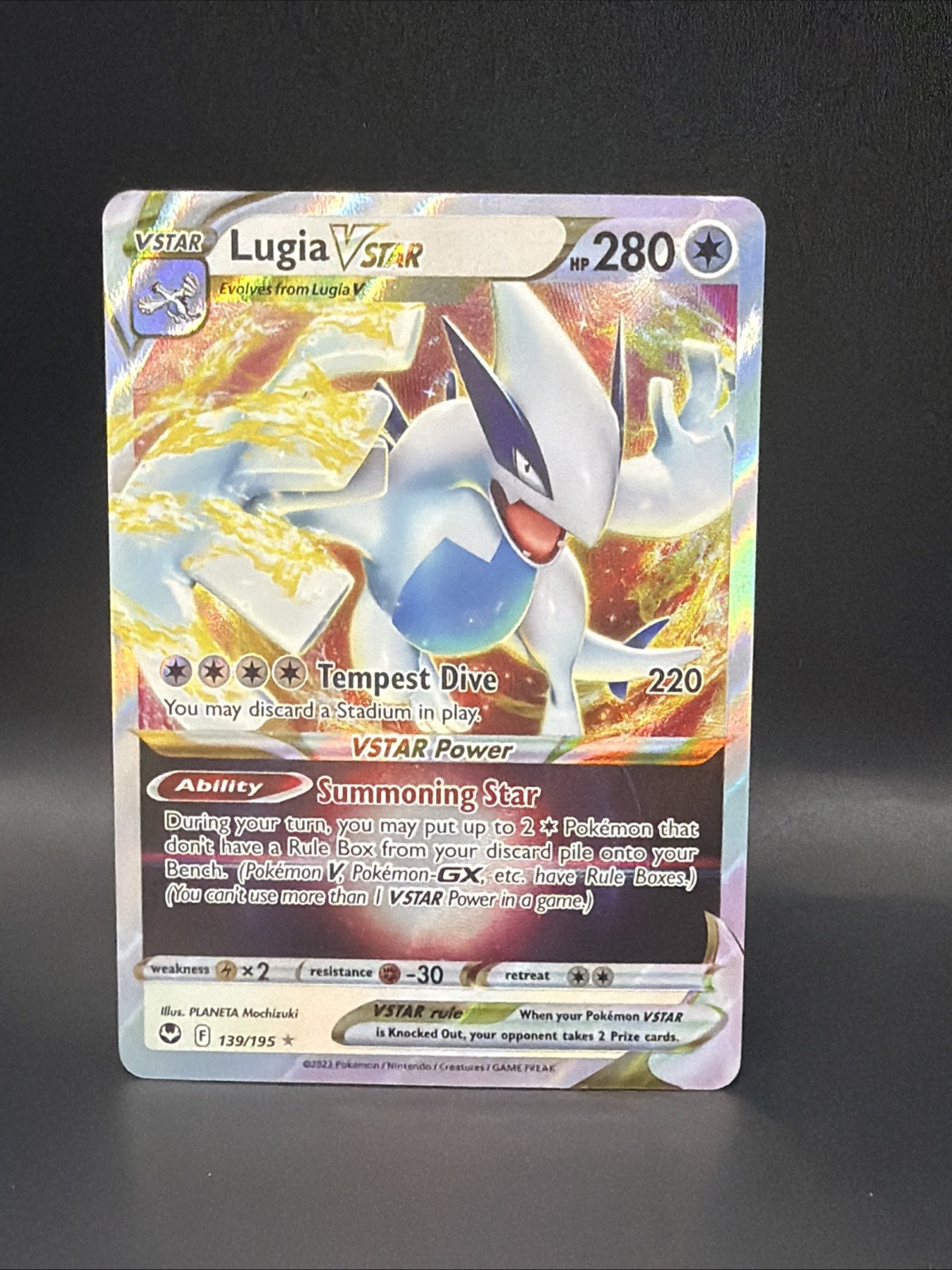 Lugia VStar 139/195 Pokemon TCG Sword & Shield Silver Tempest Ultra Rare