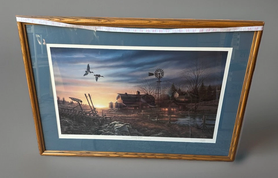 Terry Redlin Signed Lithograph 1987 “Evening Chores 2399/2400 Limited Edt W/ COA - Image 2 of 4