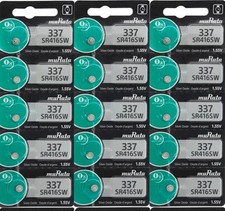Murata 337 SR416SW Silver Oxide Watch Battery 15 Pack - Replaces Sony 337