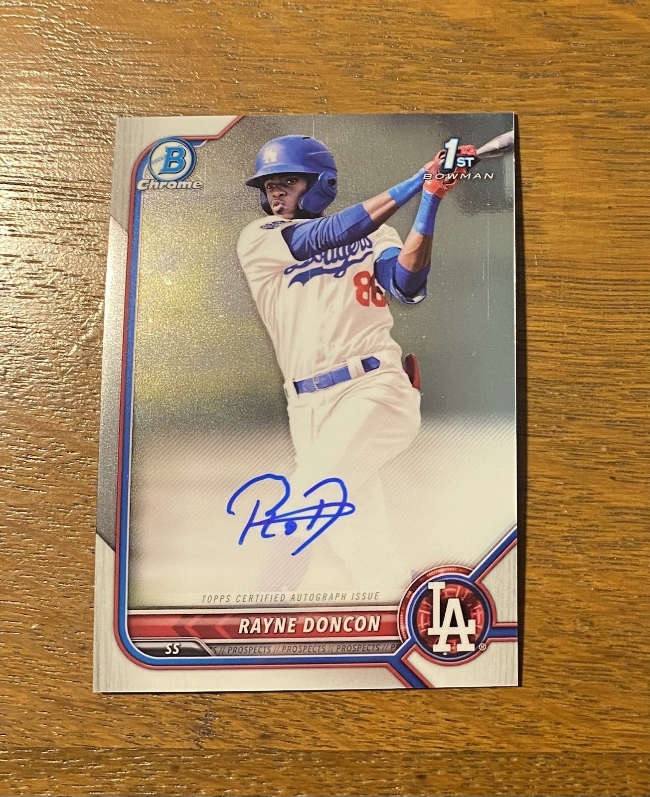 RAYNE DONCON 2022 Bowman Chrome Rookie Auto #CPA-RD Los Angeles Dodgers