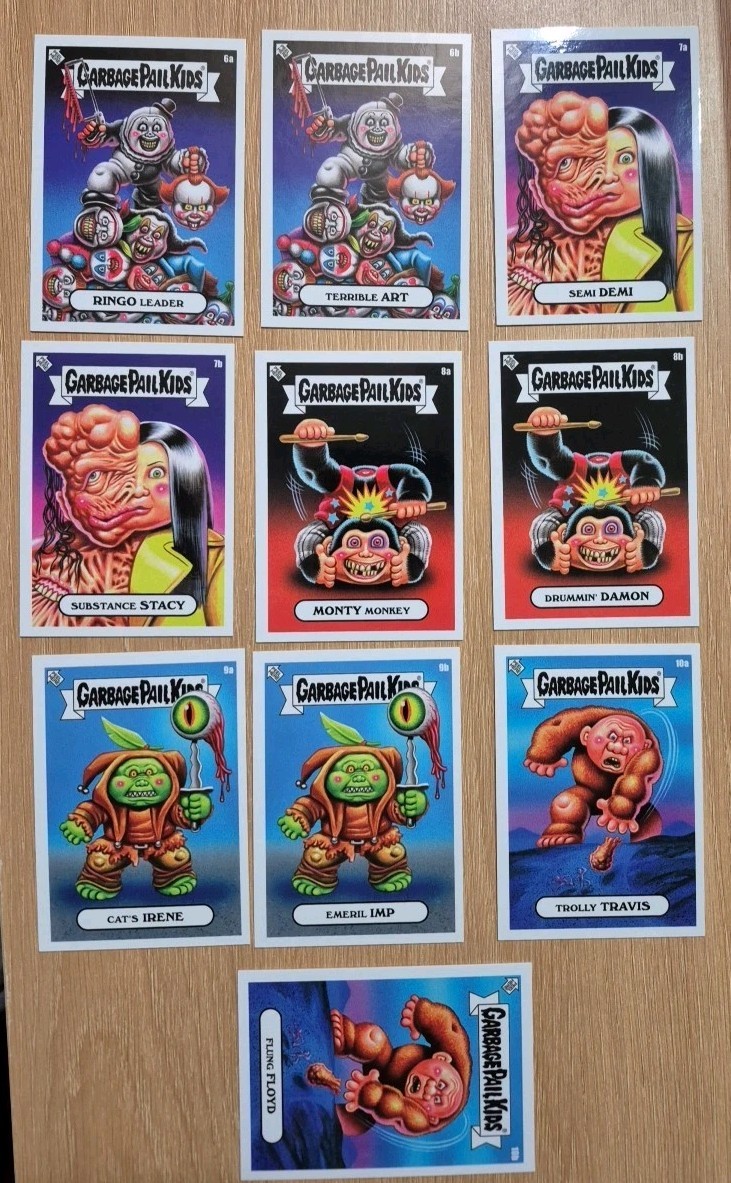 2025 Garbage Pail Kids Oh The Horrible Horror-ible Wave 2 Base set of 10