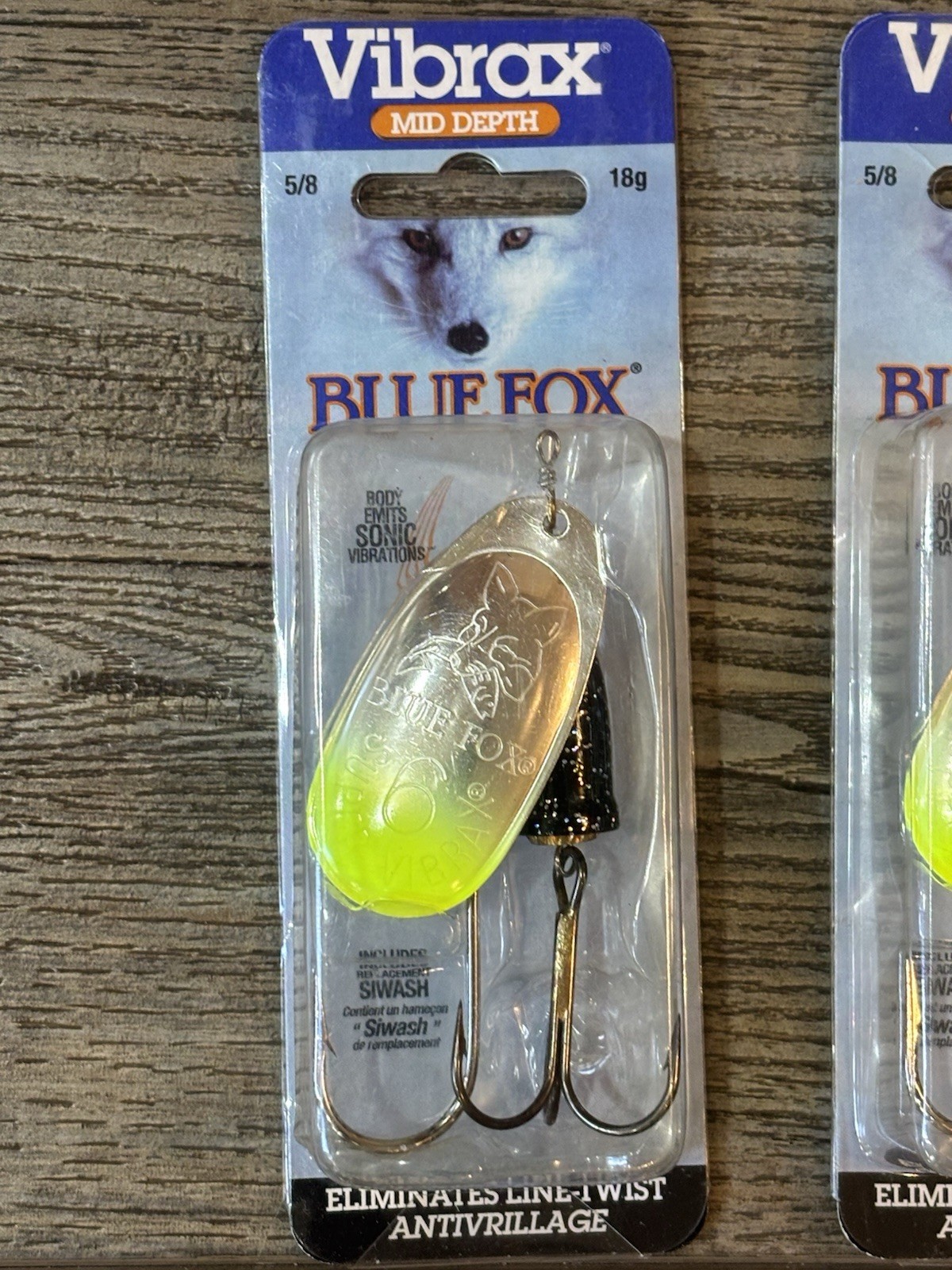 Lot Of (5) NEW Blue Fox Vibrax Size 6 Spinners - Black Body-Silver/Chart Blade. - Image 7