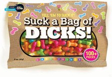 Suck a Bag of Dicks Adult Pecker Shaped Candy Tell 'EM to Suck It 100