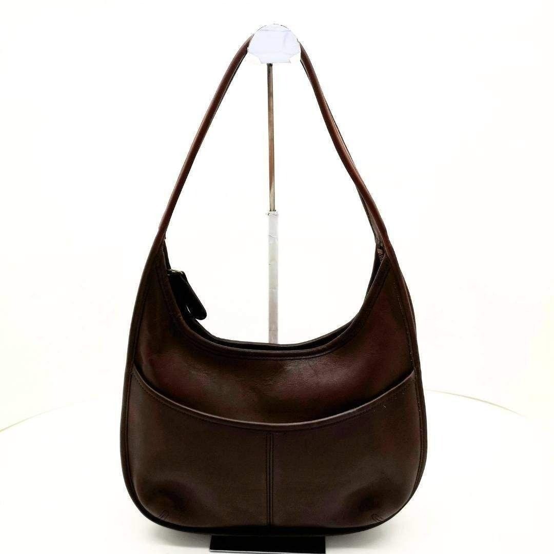 COACH Ergo Women's One-Shoulder Bag genuine Leather Brown hand-carved Authentic thumbnail 3