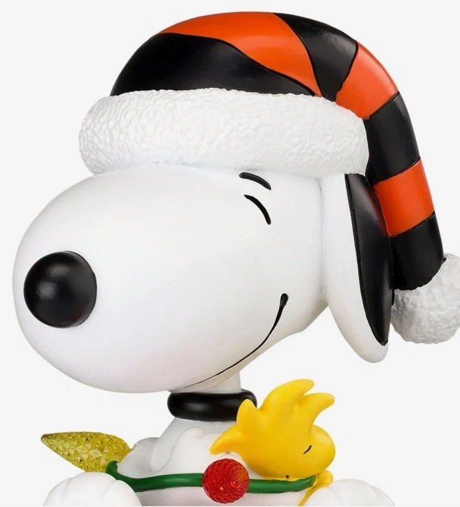 Snoopy Woodstock Peanuts Christmas Light Up Baltimore Orioles FoCo Bobblehead - Image 3 of 4