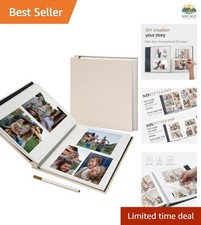 Large Photo Album Self Adhesive for 4x6 5x7 8x10 Pictures Scrapbook Album DIY...