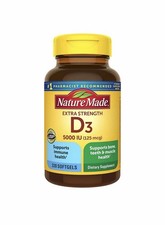 Nature Made Extra Strength Vitamin D3 5000 IU 125 mcg Softgels, 220