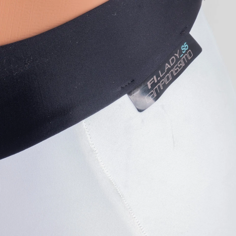 Pantalones cortos de ciclismo ASSOS para mujer blancos negros FI.LADY_S5 talla M - Race-Fit Swiss Team Foto 4 de 4